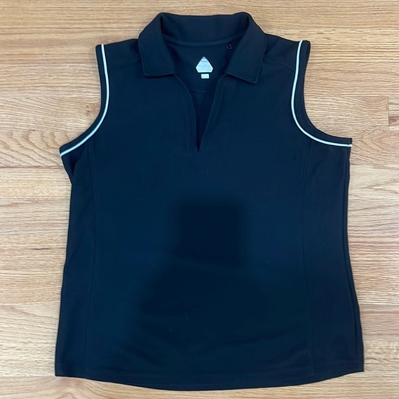 BOLLE Sleeveless Golf Polo - Medium (Black & White) - Picture 1 of 6